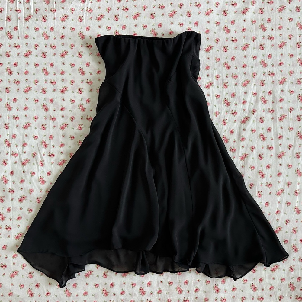 y2k black asymmetrical skirt
